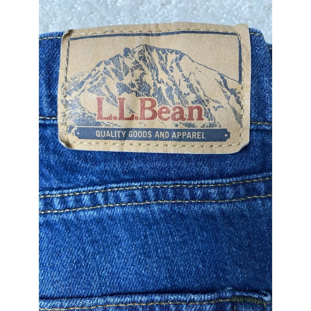 LL‎ Bean Standard Fit Jeans Men's 38x30 Measured 39x29 Blue Straight Leg Denim
